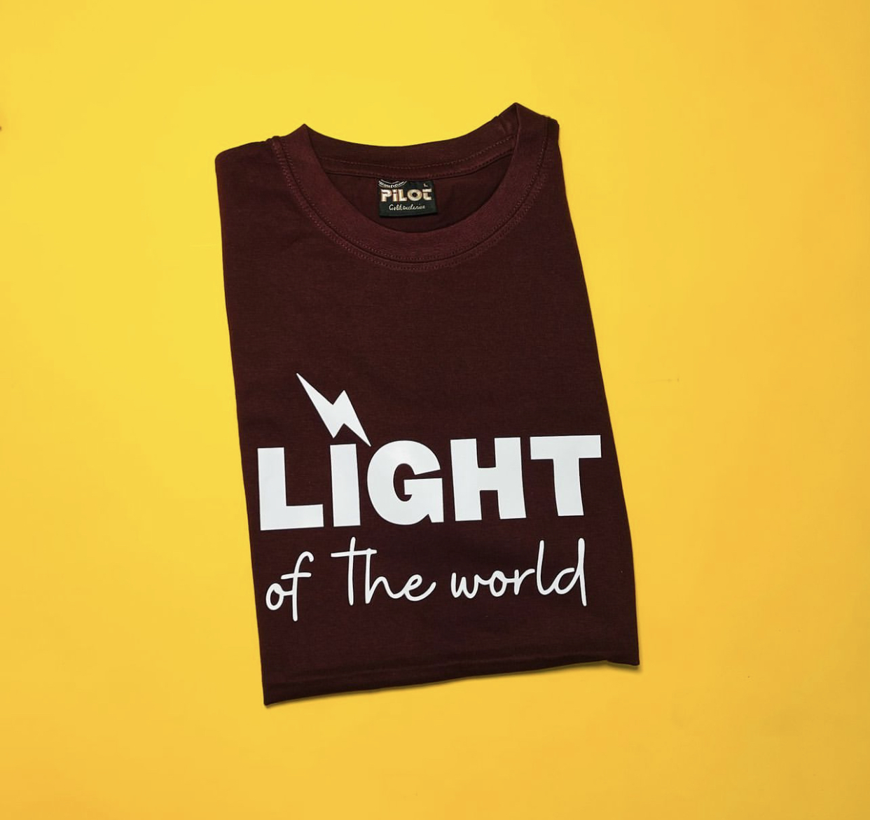 Light of the World Maroon Crewneck T-Shirt