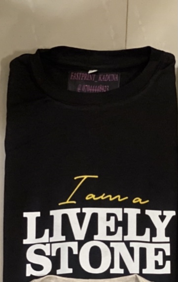 I am a lively stone Black T-shirt