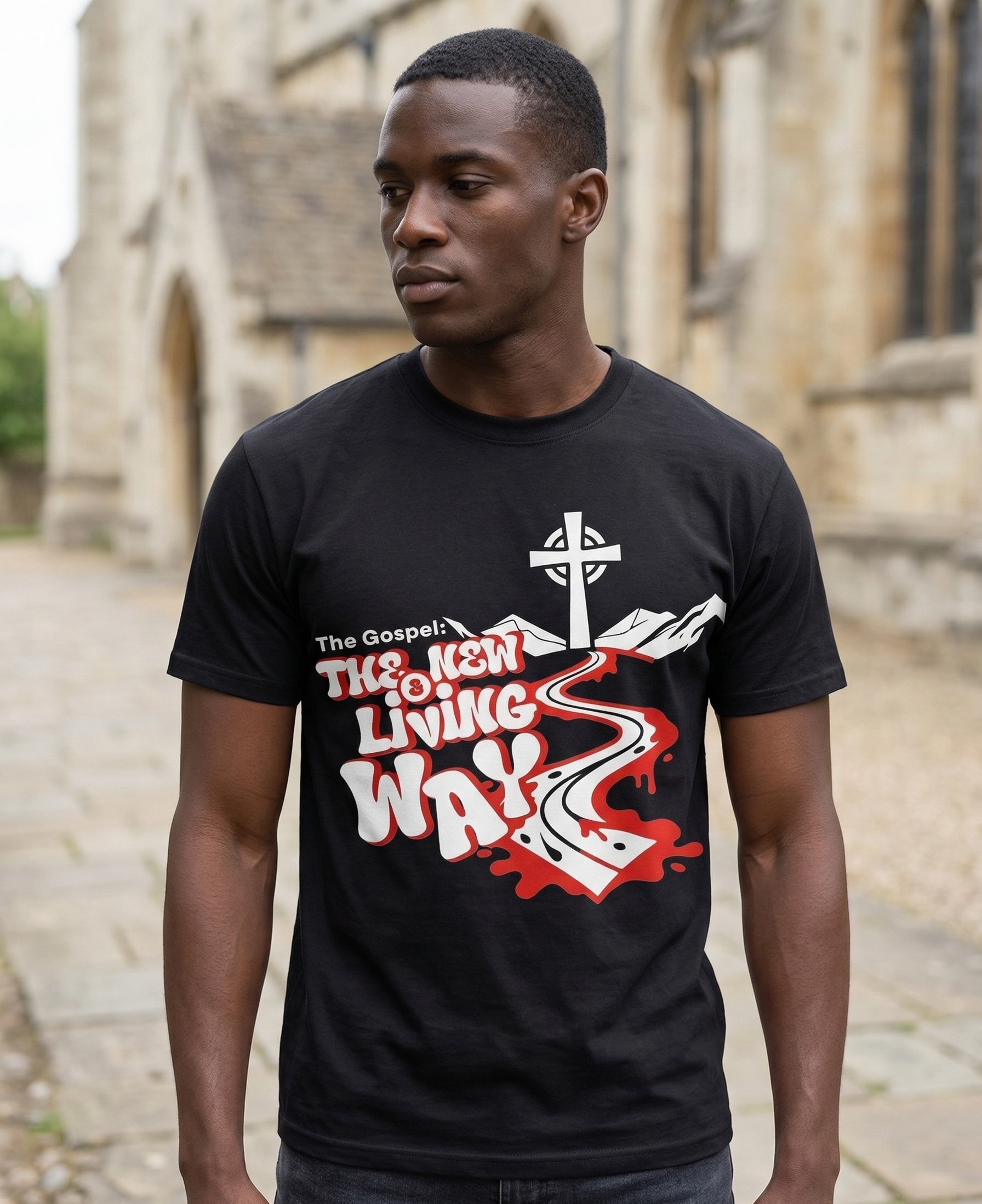 The Gospel: New & Living Way" Graphic Tee